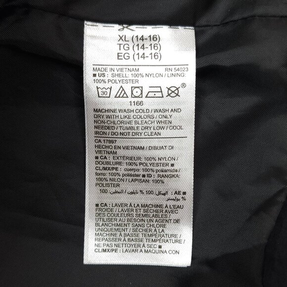 Old Navy Boys XL 14-16 Water-Resistant Black Jacket Zip & Button Front Pockets - Picture 8 of 11